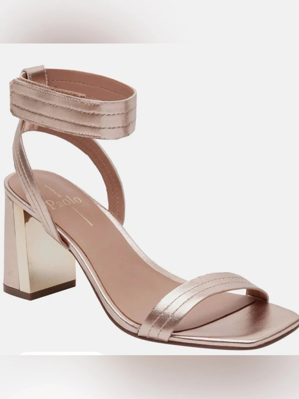 NWT Linea Paolo Eden-L Women's Metallic Leather Sandal - Size 9